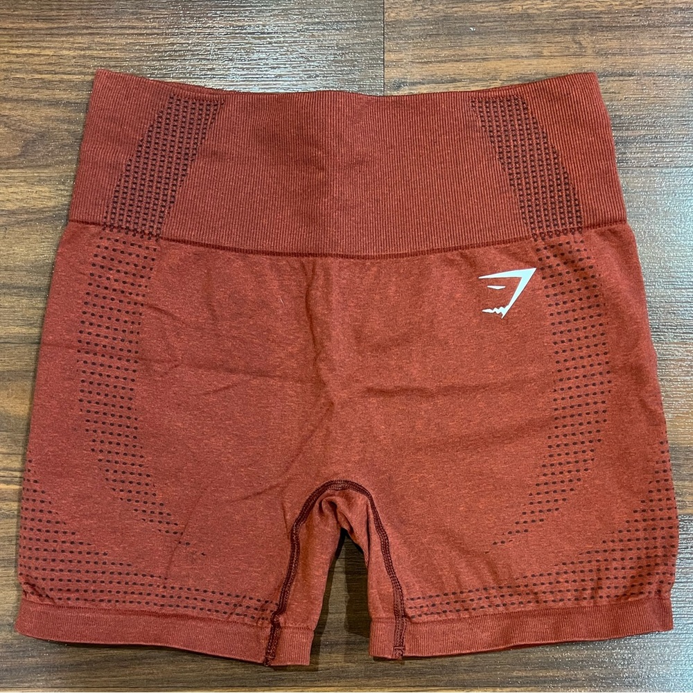 Gymshark Vital Seamless 2.0 red shorts, size small